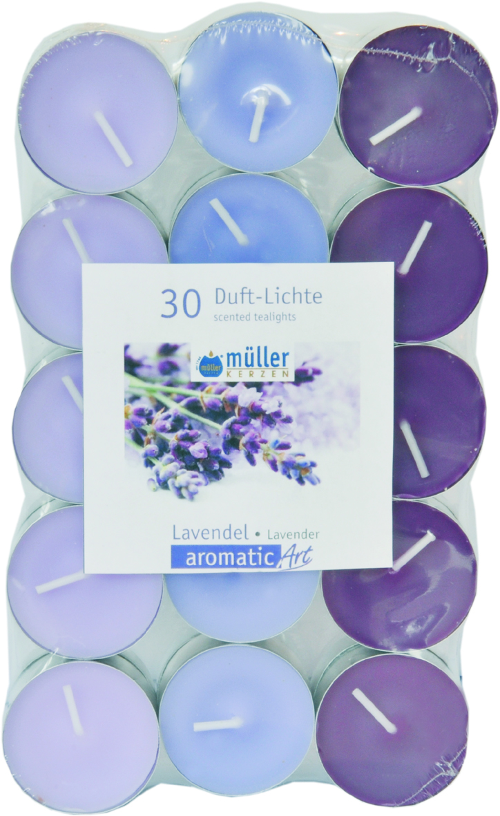 Aromatic tealight candles 30 pcs - Lavender
