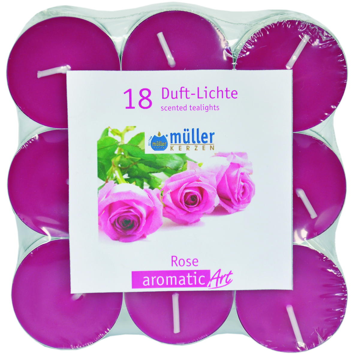 Lumânări parfumate tealight 18 buc/set – trandafir