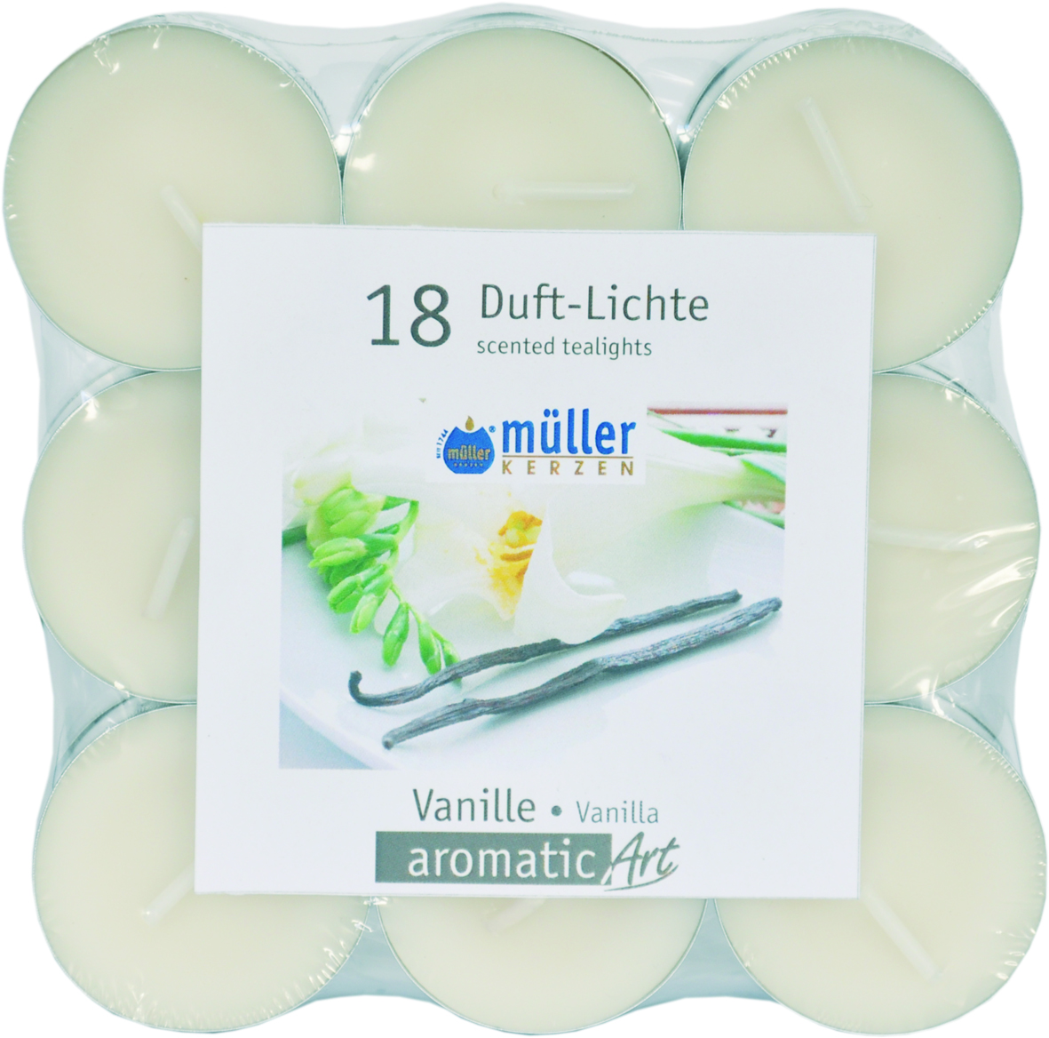 Aromatic tealight candles 18 pcs - Vanilla