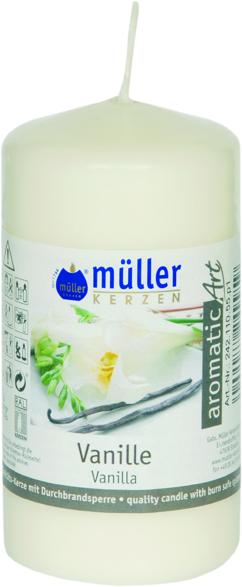 Aromatic pillar candle 110/55 mm. – Vanilla