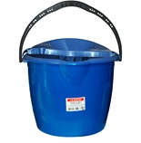 Plastic round bucket with strainer - 13 liters