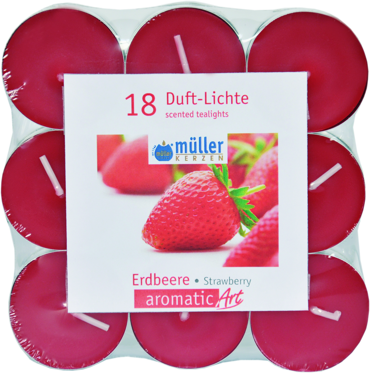Aromatic tealight candles 18 pcs - Strawberry