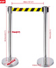 Crowd control barrier chrome 4 meters with black/yellow retracta