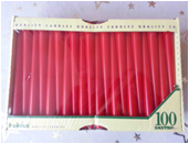 Tapered candles 100 pcs in a box – red